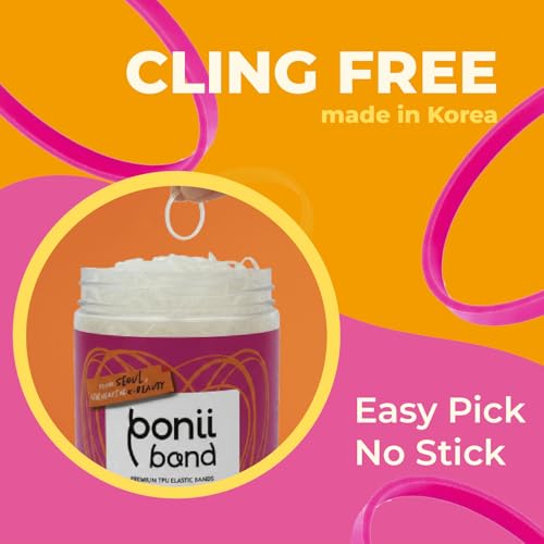 PONIIBAND Clear Elastic Hair Bands 2000pcs Ouchless Mini