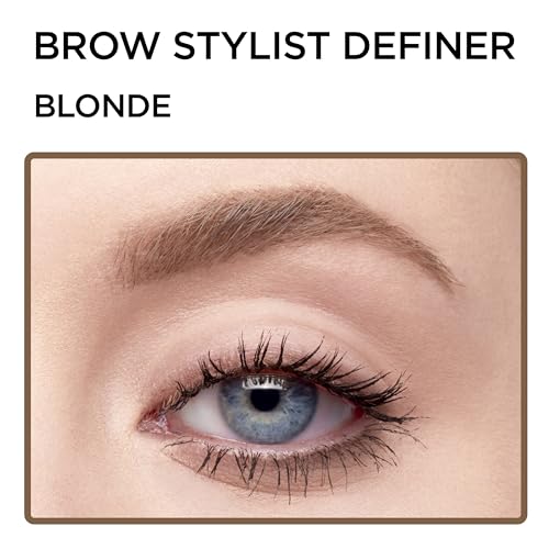 L'Oreal Paris Makeup Brow Stylist Definer Waterproof Eyebrow Pencil, Ultra-Fine Mechanical Pencil, Draws Tiny Brow Hairs and Fills in Sparse Areas and Gaps, Blonde, 0.003 Ounce (Pack of 1)