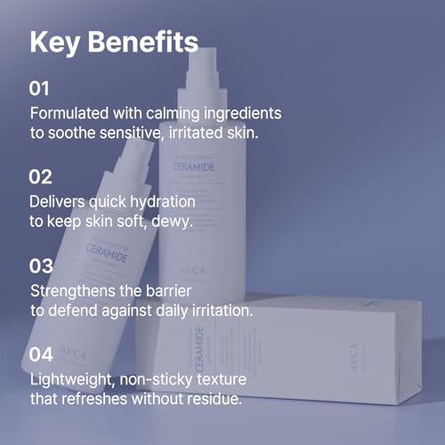 AVCA Ultra Hydrating Ceramide Cream Mist ? Milky Face Mist with 5 Ceramides for Deep Moisture, Soothing & Dewy Glow, Lightweight Moisture-Boosting Facial Spray for All Skin Types (5.07 fl oz)