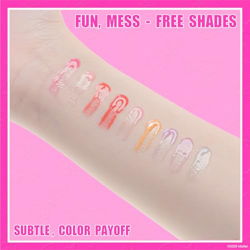 Barbie Lip Gloss Set with Acrylic Stand - 9 Plant-Based Glosses