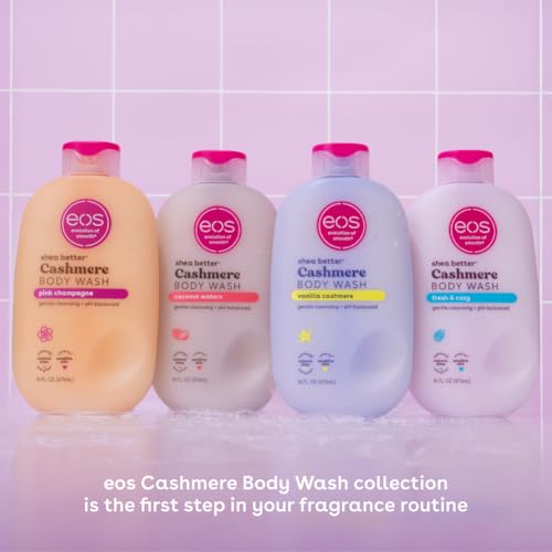 Bundle of eos Shea Better Cashmere Body Wash- Vanilla Cashmere, Coconut Waters, Fresh & Cozy, Pink Champagne