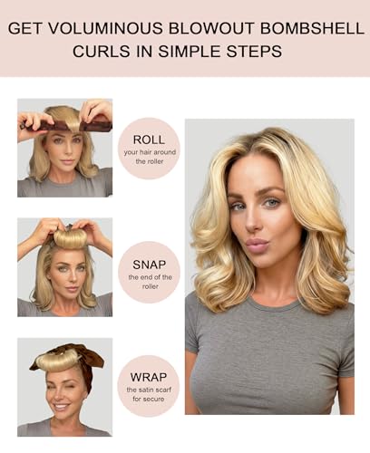 Heatless Curling Rods Overnight - Velvet Hair Rollers for Sleep