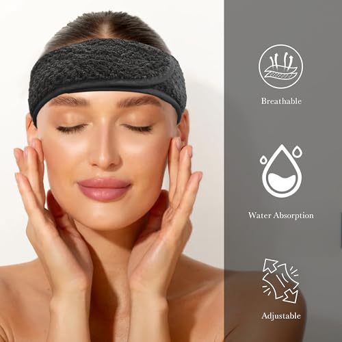 Simnice Spa Facial Headbands Esthetician, Adjustable Makeup Headband,