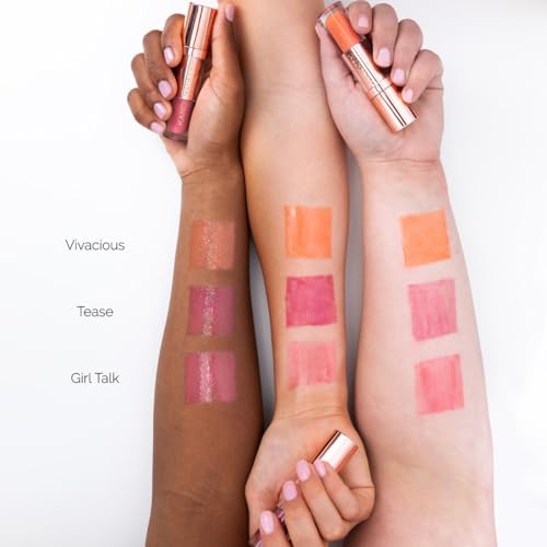 Kandi Koated Lacquer Illuminating Lip Cream [Vivacious] Creamy Lipstick | Natural Colors, Moisturizing Lip Lacquer, Paraben-Free, Cruelty-Free | Beauty & Makeup