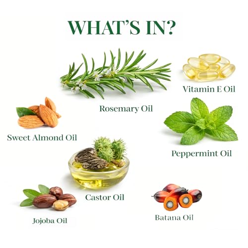 Organic Rosemary & Castor Hair Oil with Peppermint