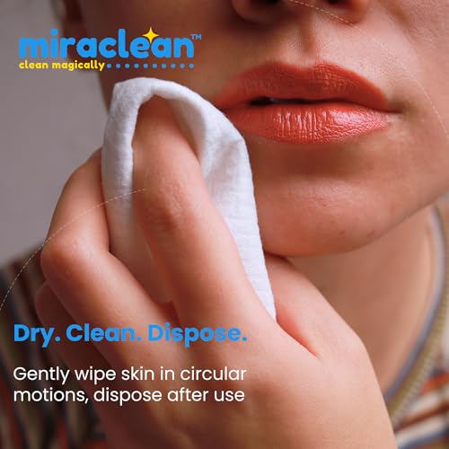 Dry Face Towels XL 10" x 12" - 50 Pack Ultra Soft Disposable Cloths Thick And Durable Face Towelettes For Clean Skin Routine