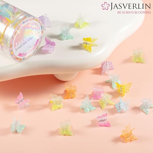 Butterfly Clips for Hair Glitter, Y2K Mini Cute Claw 50 Pcs