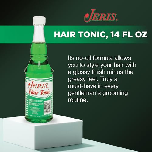 Clubman Jeris Revitalizing Men's Hair Tonic - Classic Grooming Treatment, 14 oz
