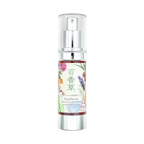 Hyakkaso Hyaluronic Acid Herbal Serum, Natural Skincare, Hot Spring Onsen Water & Minerals, Moisturing and Hydration, All Skin types 30ml 1.01fl Oz