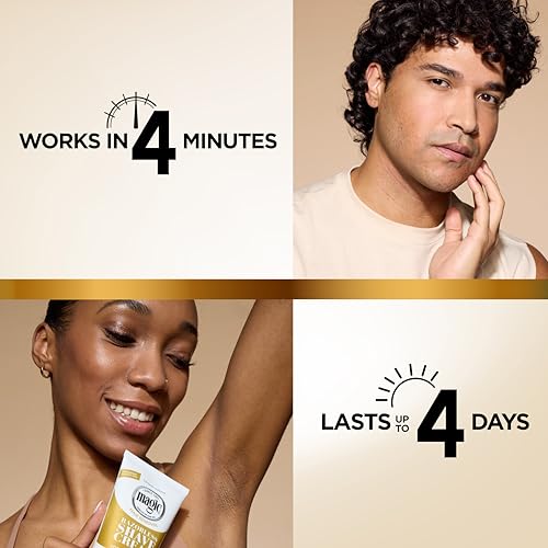Razorless Hair Removal Cream for Coarse & Curly Hair - 6 Oz - Pack of 1