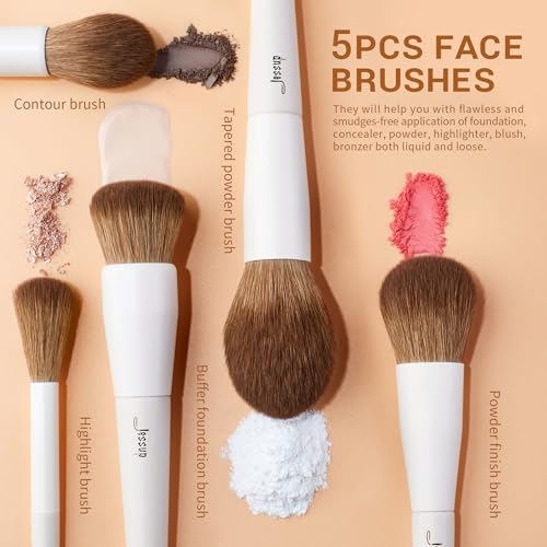 Jessup 14Pc Makeup Brush Set - Professional Synthetic Brushes