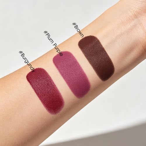 QHOSIULI Burgundy Waterproof Gel Eyeliner & Eyeshadow 2-in-1 Cream Pot - Long-Lasting, Smudge-Resistant, Matte Waterline Makeup with Brush