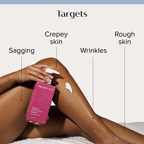 Medix 5.5 Retinol Age Rewind Body Treatment Cream + Glycolic Acid Exfoliating Body Wash Set