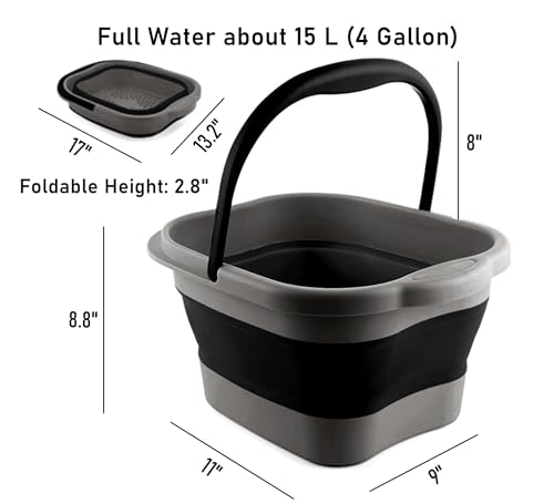 Collapsible Foot Soaking Tub with Massager for Circulation