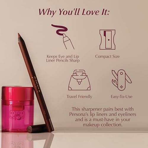 PERSONA Precision Cosmetic Pencil Sharpener for Lip & Eye Pencils