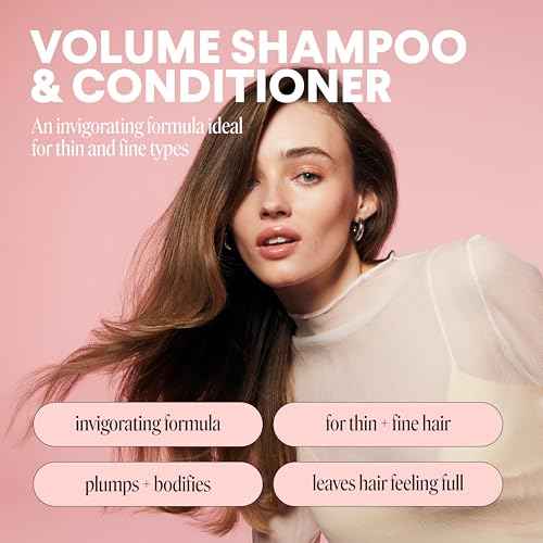 MONDAY HAIRCARE Volume Shampoo + Conditioner Set (2 Count) 27 oz. For Thin, Fine, and Oily Hair Made with Coconut Oil, Ginger Extract, and Vitamin E 100% Recyclable Bottle