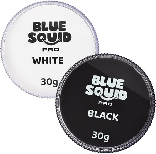 Blue Squid Black & White Water-Activated Face Paint 1oz