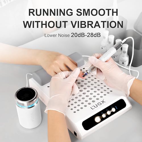 L'UGX Professional Nail Drill 35000RPM Waterproof Rechargeable