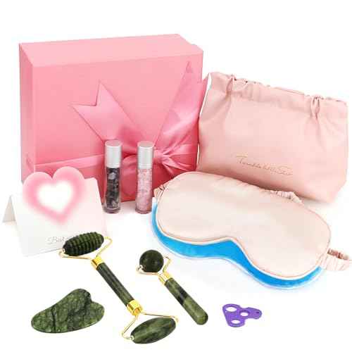 Gifts for Teenage Girls, Christmas Skincare Gift Tool Set for Teen Girls Ages 10 11 12 13 14 15 16 18,Tween Girl Gift Basket Stuffers,Daughter,Girlfriend Birthday Gift,Eye Mask,Jade Roller,Gua Sha