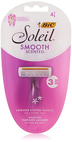 BIC Soleil 3 Scented Disposable Women's Razors - 4 Pack for Legs & Bikini