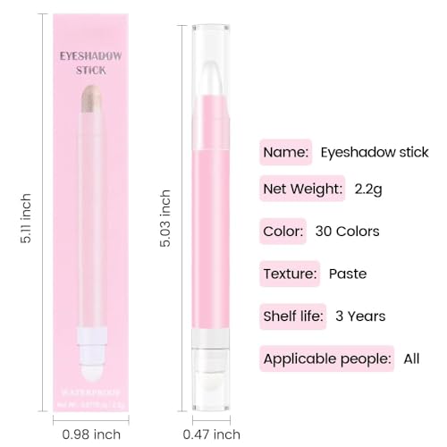 Evpct Pearl White Shimmer Cream Eyeshadow Stick - Waterproof, Long-Lasting, Buildable Eye Makeup