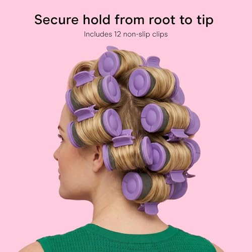 Conair Ceramic Hot Rollers Set, 12 Count with 2 Jumbo Sizes