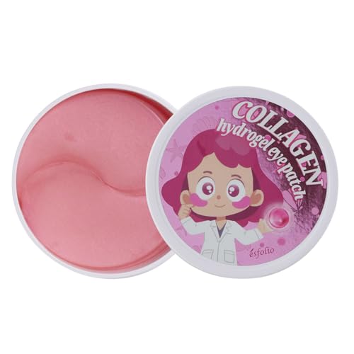 esfolio Hydrogel Eye Patch Collagen 60 Patch ? Under Eye Gel Patches for Puffiness and Tired Eyes ? Soothing Cooling Care ? Korean Skincare Eye Mask ? Lightweight Hydration