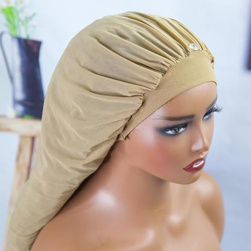 MsFan Braid Bonnet for Sleeping - Long Hair Protective Night Cap - Skin Variation