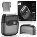 Foil Shavers for Men - Mini Electric Razor with 3 Floating Blades, Smart LED Display, Traver Lock, IPX7 Waterproof Wet/Dry Shaving for Face & Beard, USB-C Fast Chage for Travel Home, Gift for Men