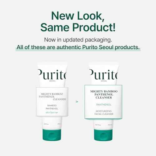 PURITO Mighty Bamboo Panthenol Cleanser, Gentle Face Wash for Moisturizing, Makeup Remover, for Sensitive Skin, Vegan & Cruelty-Free Face Cleanser150ml / 5.07 fl. Oz.