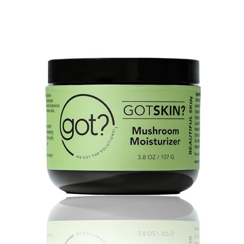 Got? Mushroom Face Moisturizer with Reishi, Chaga, Cordyceps & Lion¡¯s Mane, Shea Butter + Vitamin E, Fast Absorbing Cream for Men & Women, 3.8 oz