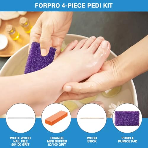 Disposable 4-Piece Pedicure Kit - 100 Individually Packed Sets