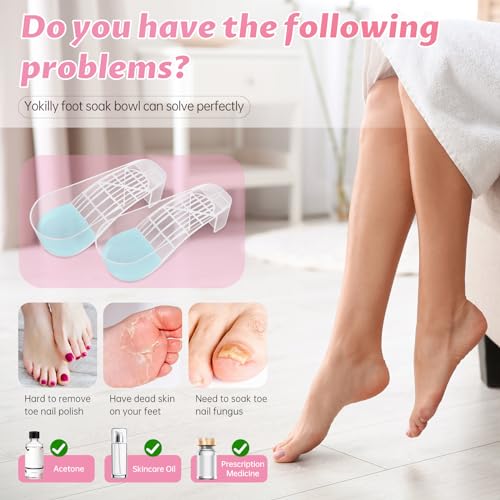 Toe Nail Soaking Bowl - Acetone Proof Foot Spa Tub (2 PCS)