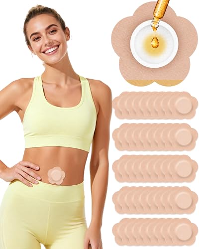 Castor Oil Patches for Belly Button, 54 Pack Disposable