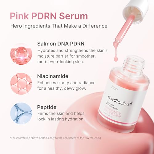 Medicube PDRN Pink Peptide Serum - Hydrating & Firming Face Serum, 1.01 fl oz