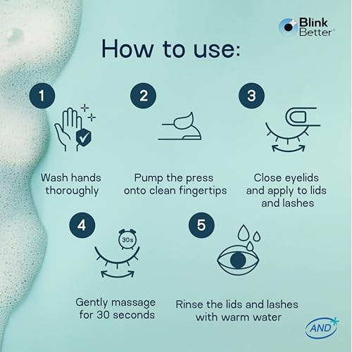 BetterLids Foaming Eyelid Cleanser ? Gentle Daily Foam for Eyelids, Eyelashe Wash & Face, Soothing Tea Tree Oil Formula with Ectoin & Centella, Non-Stinging, Preservative-Free, 2 fl oz