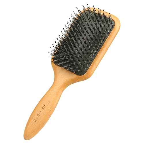 Boar Bristle Wooden Hair Brush - Premium Grade A Beechwood Paddle Handle, Redistributes Scalp Oils for Healing Dry Hair, Enhances Shine & Smoothness, for All Hair Types, for Men, Women, Kids, Elderly¡£