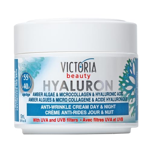 Hyaluron & Amber Algae Anti-Aging Day and Night Cream with Micro-Collagen and Hyaluronic Acid for Age 40 and Above - 50 ml