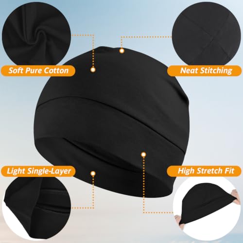 Headshion 100% Cotton Skull Cap Beanie Sleeping Hat for Men Women