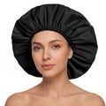 Extra Large Shower Cap for Women | Waterproof Satin Lined
