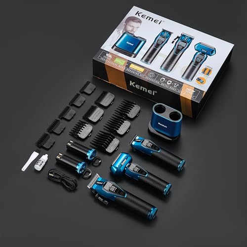 KEMEI 8559 Professional Hair Clippers Set with LED Display