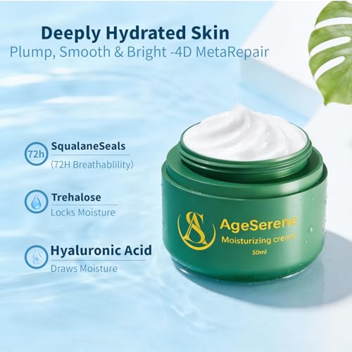 Daily Facial Moisturizer Cream, Formulated Without Common Irritants for Those with Sensitive Skin, Squalane & Hyaluronic Acid, Moisture Barrier Repair, Long Lasting Hydration£¬1.7 fl oz