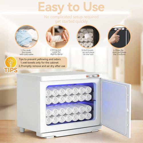 23L Hot Towel Warmer with UV Light for Spa & Salon