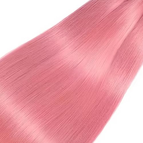 FuivJuix Pink Straight Human Hair Bundles - 26, 28, 30 Inch