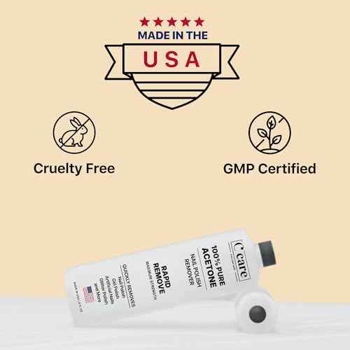100% Pure Acetone Nail Polish Remover | Professional Quality | Easy To Use | Rapidly Removes Natural, Gel, Acrylic, and Glitter Nails | 8 Fl oz