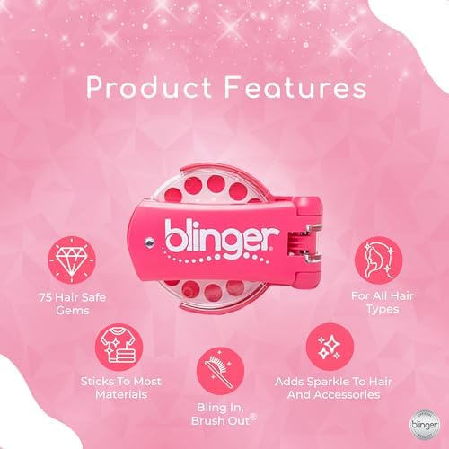 Blinger Diamond Starter Set Diamond Pink | Gem Stamper Kit with 75 Rhinestones