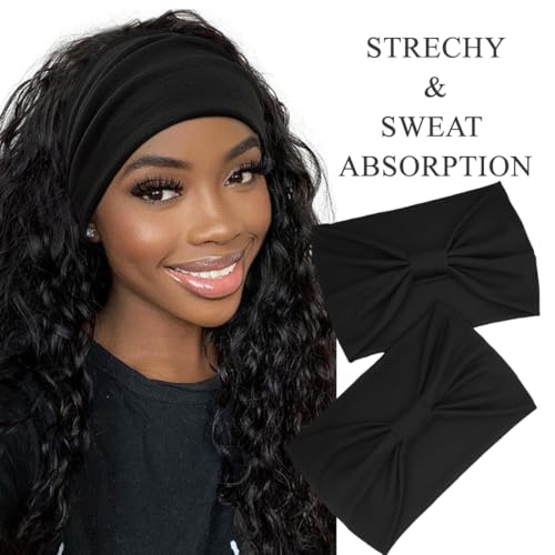 YONUF Wide Boho Headbands for Women - 4 Pack Knotted Hair Accessories