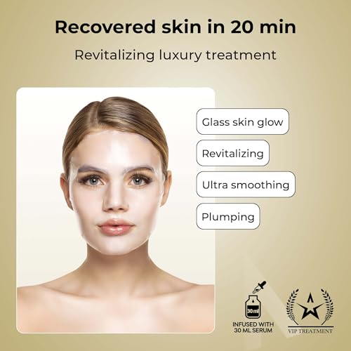 STARSKIN VIP Gold Bio-Cellulose Face Mask Pack of 1 - Korean Hydrating & Anti-Aging Skin Care