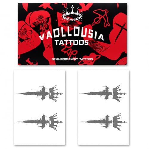 Vaollousia Semi Permanent Tattoo Stickers, 7-15 Days Waterproof