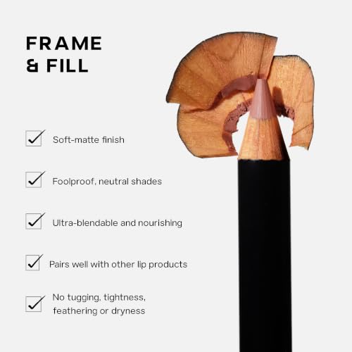 Saie Lip Liner 101 - Creamy Soft Matte Lip Pencil, Flirt